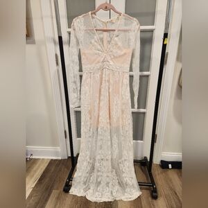Elegant White Lace Dress